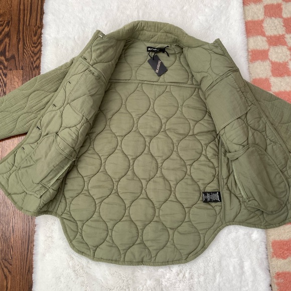NWT Blank NYC Back To Me Olive Green Quilted Jacket Shacket - Picture 8 of 17